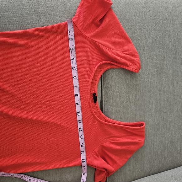 J crew red scoop neck top stretch short sleeves tee blouse - Picture 12 of 12